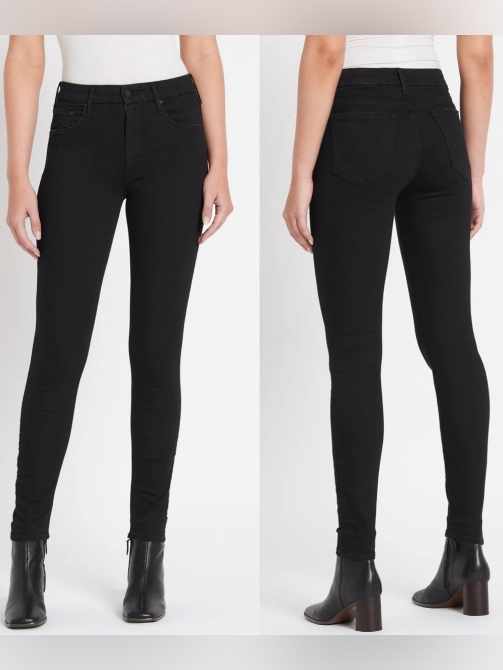 MOTHER The Looker Not Guilty Black Skinny Jeans